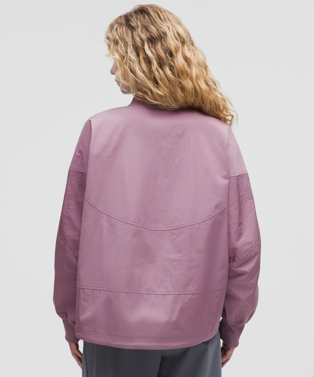 Lightweight Hem-Cinch Bomber Jacket