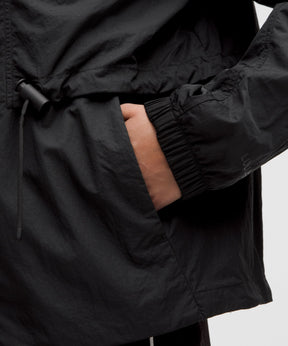 Drawstring Water-Resistant Hooded Jacket
