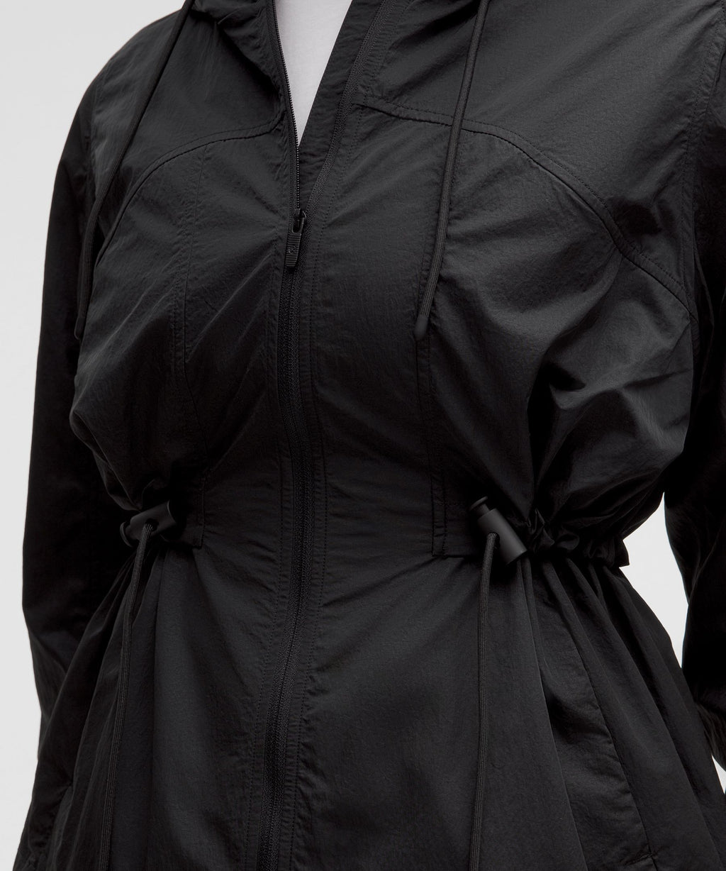 Drawstring Water-Resistant Hooded Jacket