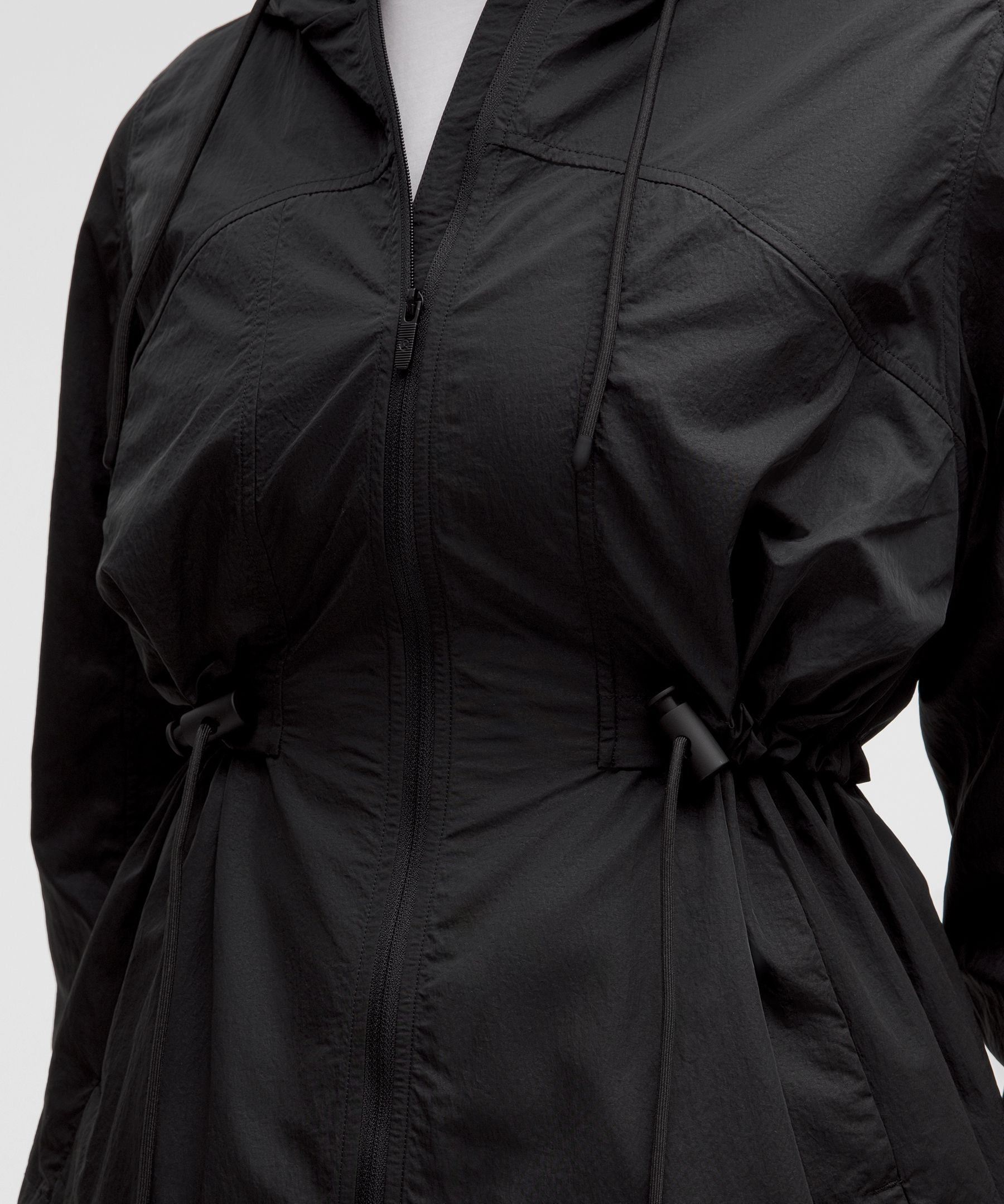 Drawstring Water-Resistant Hooded Jacket