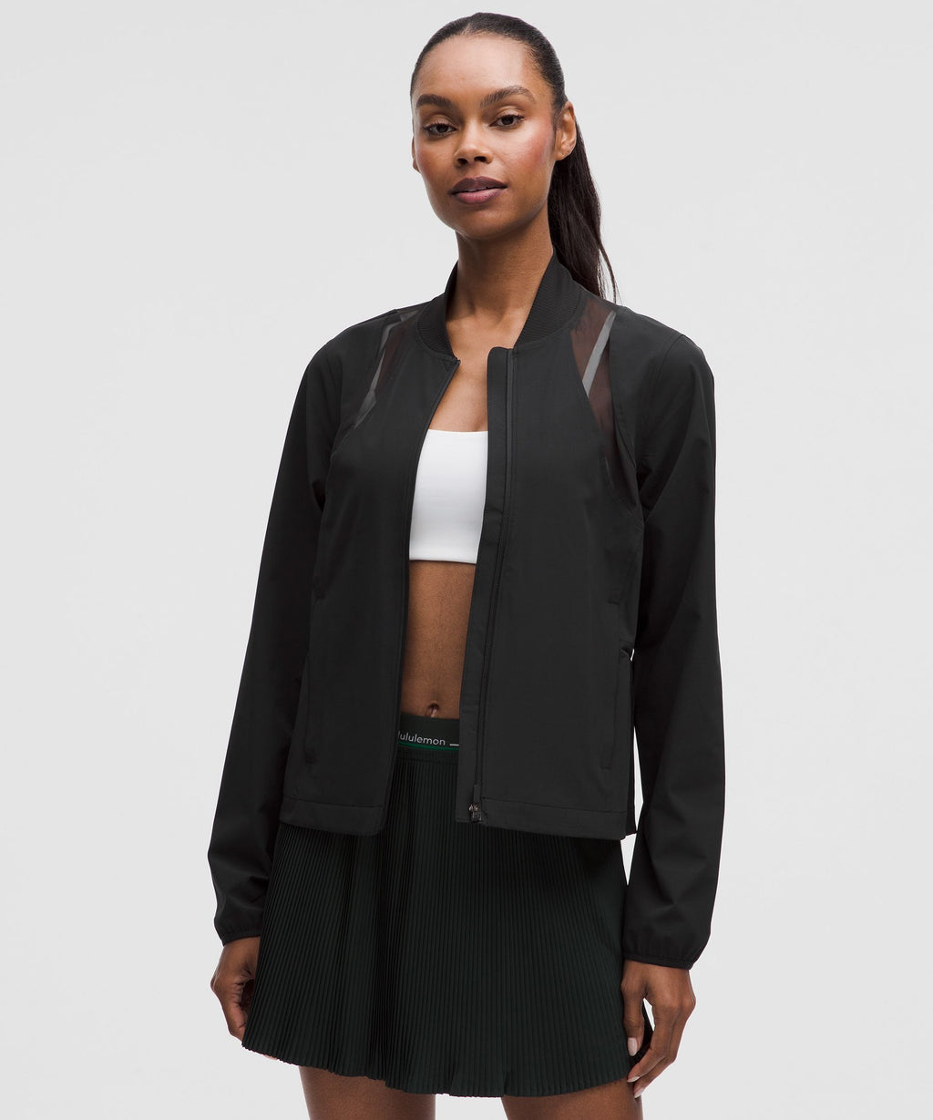 Mesh-Ventilated Tennis Jacket