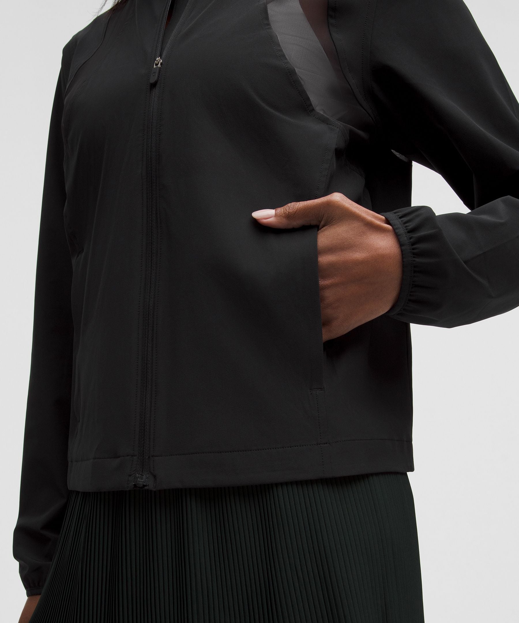 Mesh-Ventilated Tennis Jacket