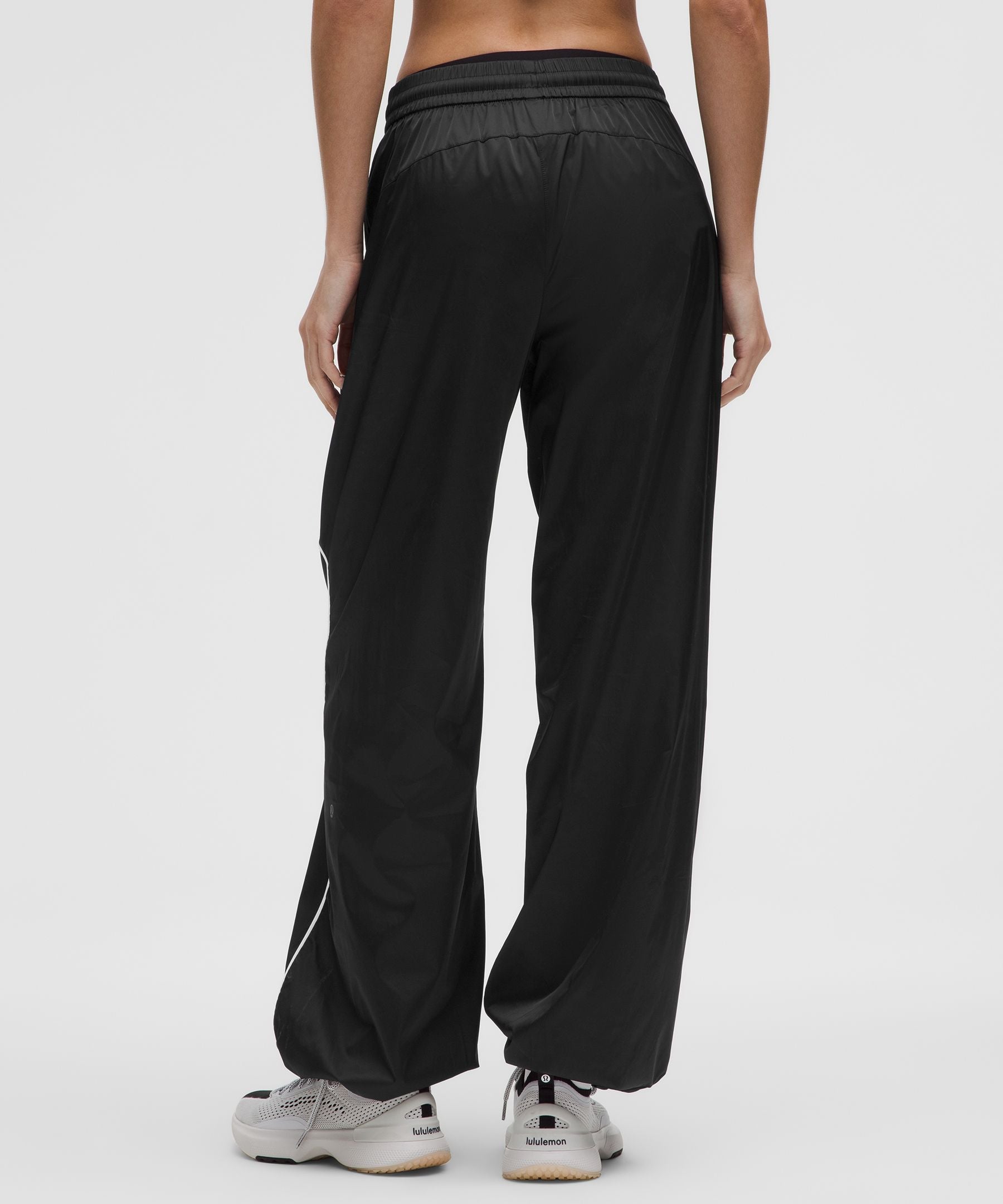 Stretch Satin Nylon Mid-Rise Pant
