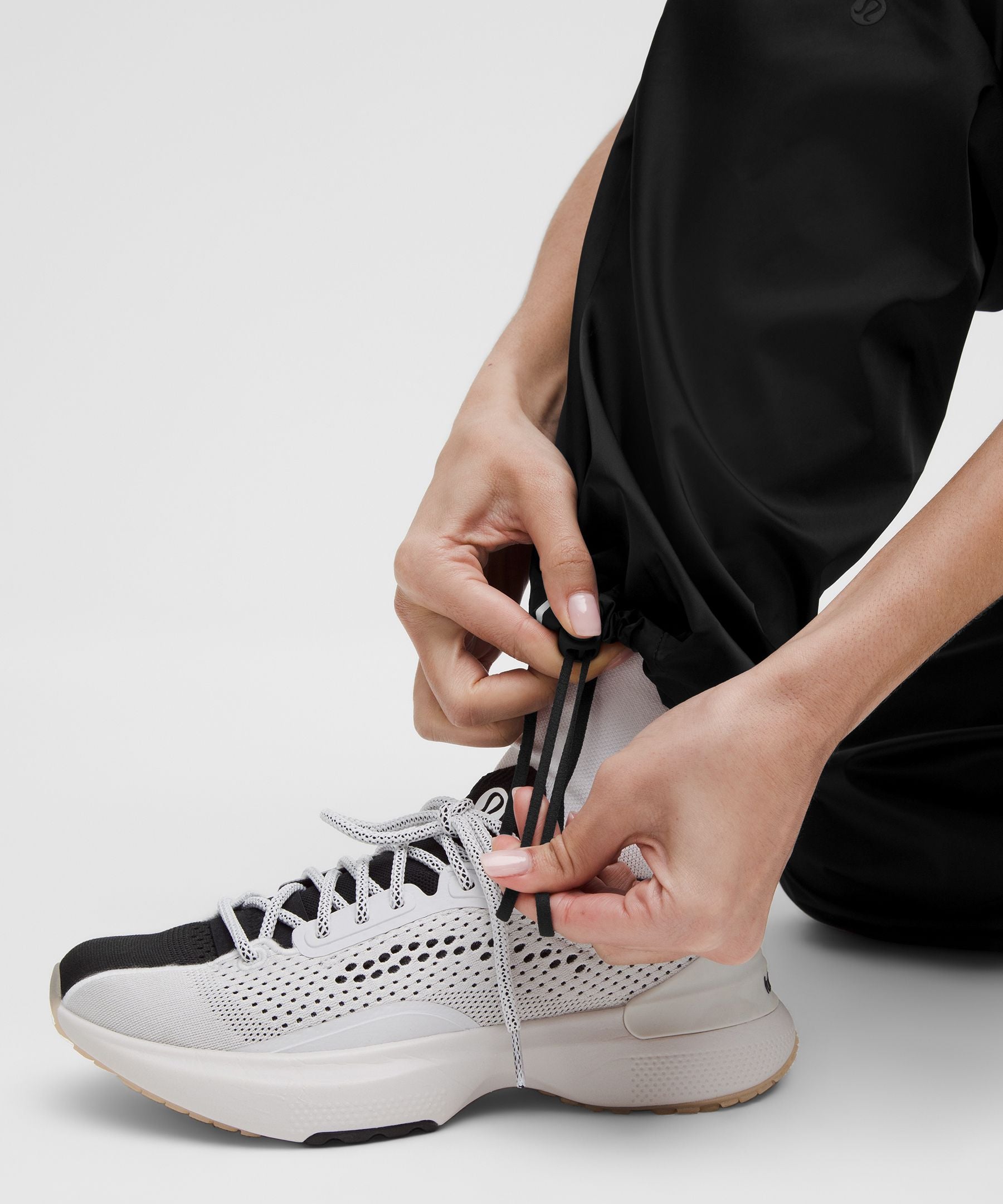 Stretch Satin Nylon Mid-Rise Pant