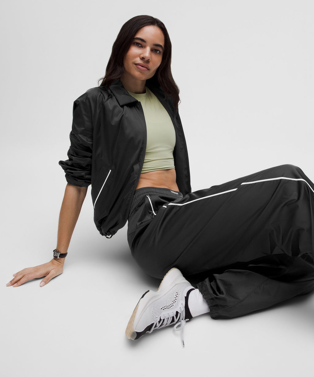 Stretch Satin Nylon Mid-Rise Pant