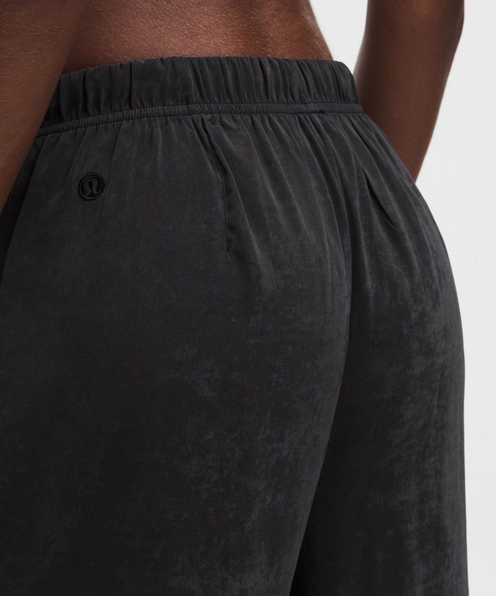 Matte Satin Relaxed-Fit Mid-Rise Cargo Pant