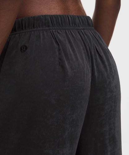 Matte Satin Relaxed-Fit Mid-Rise Cargo Pant