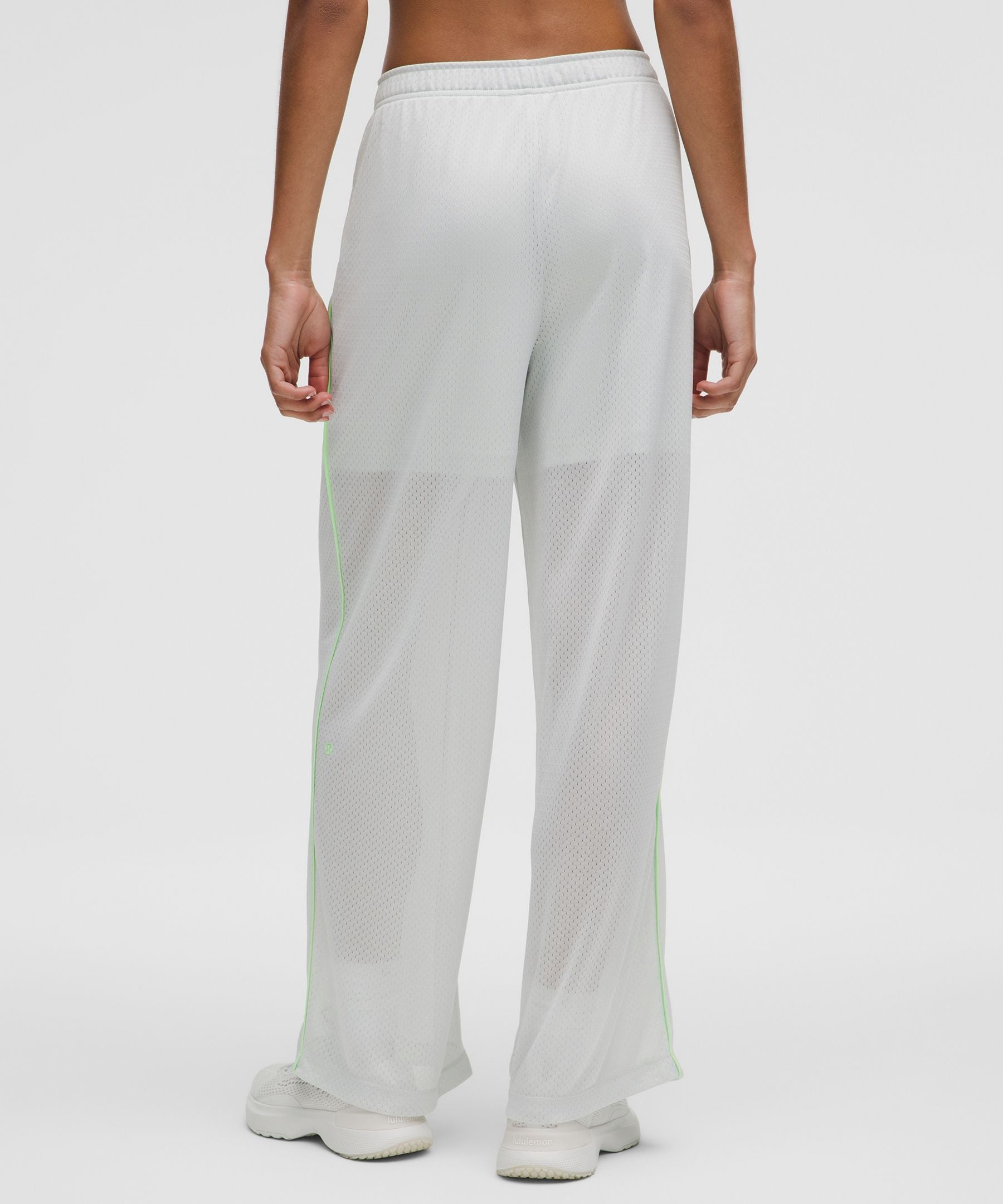 Mesh High-Rise Wide-Leg Training Pant