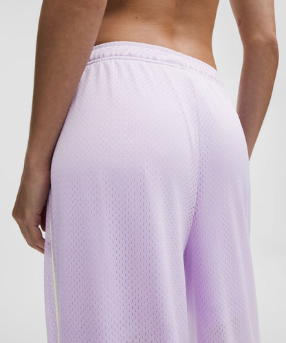 Mesh High-Rise Wide-Leg Training Pant