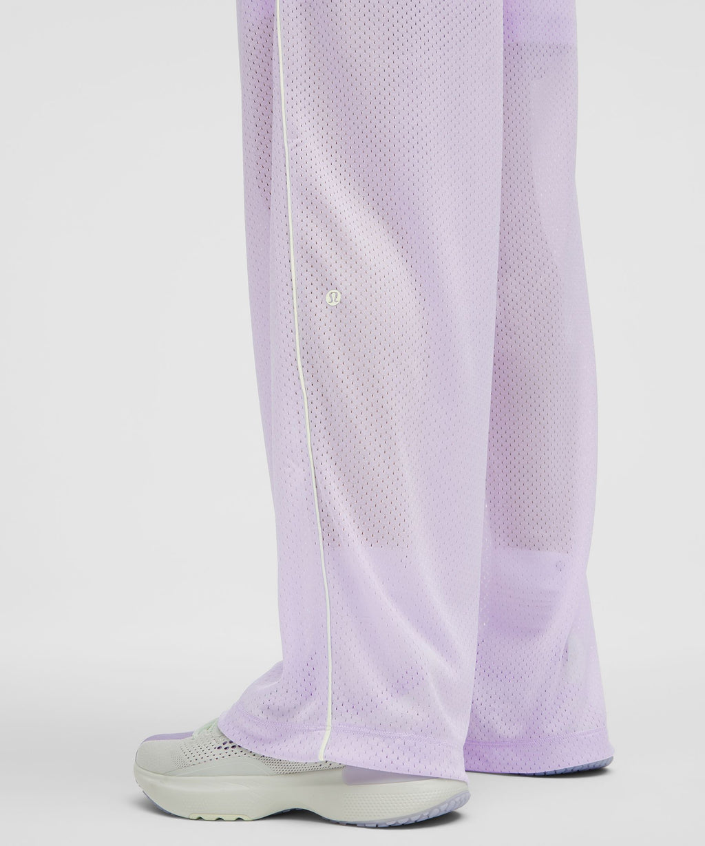 Mesh High-Rise Wide-Leg Training Pant