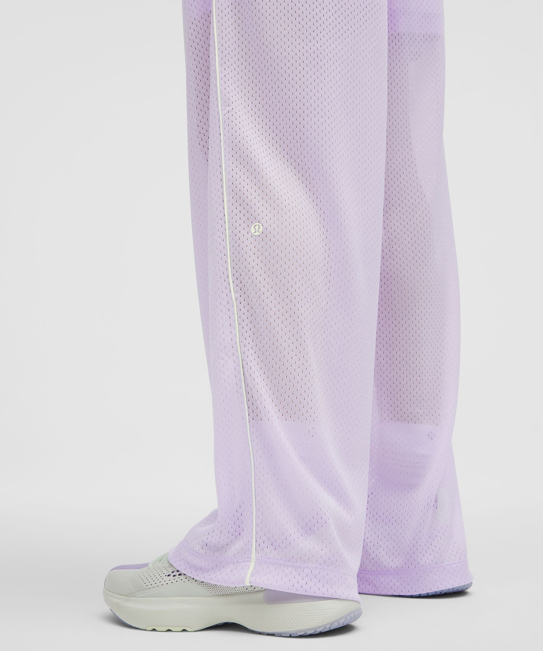 Mesh High-Rise Wide-Leg Training Pant