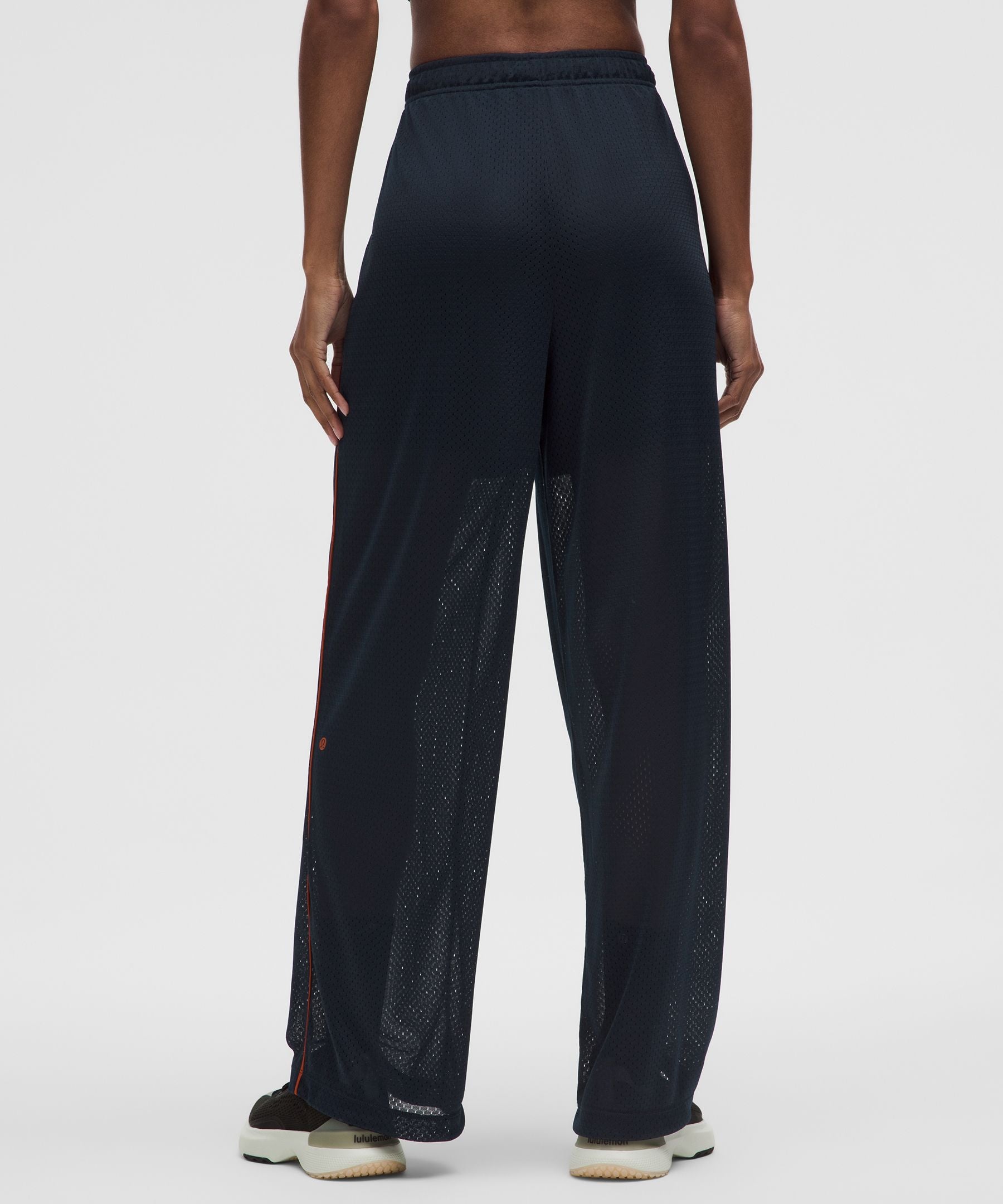 Mesh High-Rise Wide-Leg Training Pant