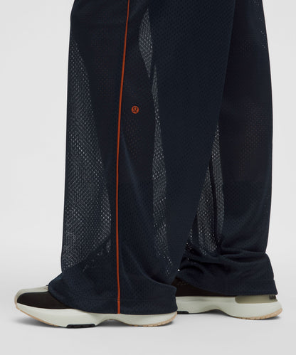 Mesh High-Rise Wide-Leg Training Pant