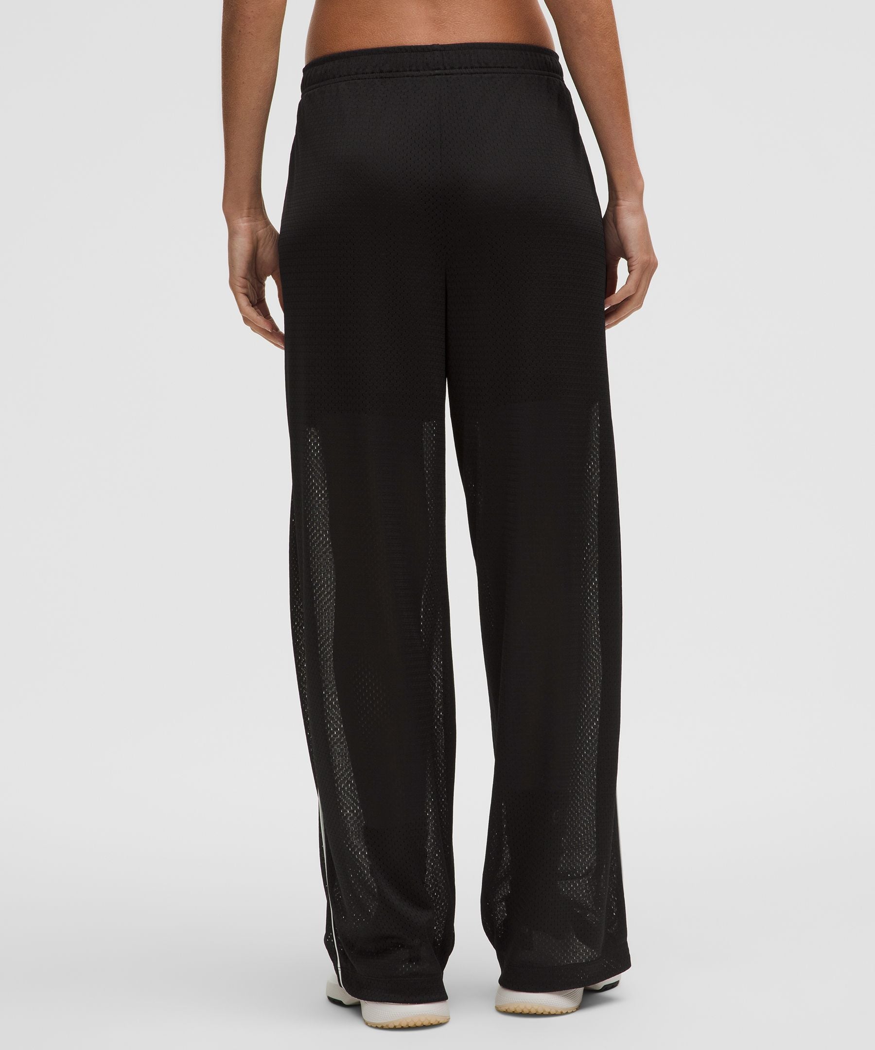 Mesh High-Rise Wide-Leg Training Pant