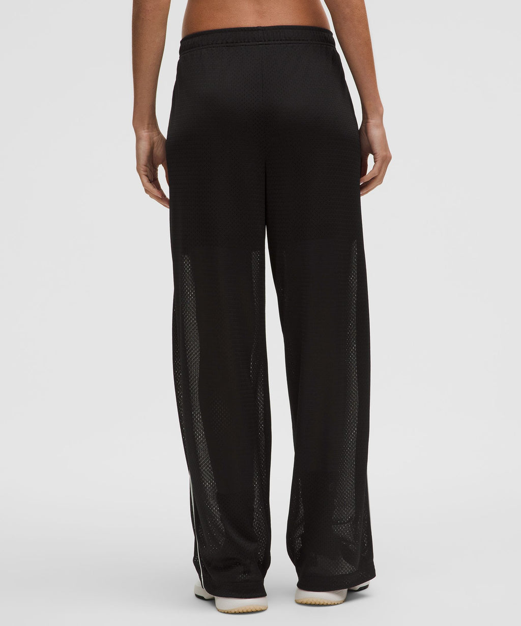 Mesh High-Rise Wide-Leg Training Pant