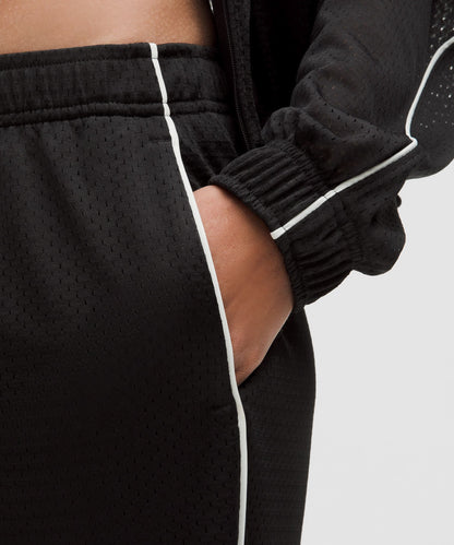 Mesh High-Rise Wide-Leg Training Pant