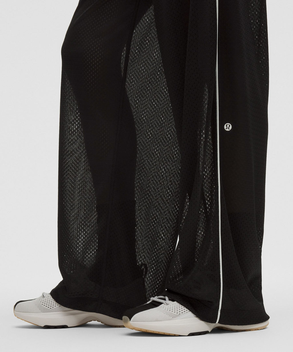Mesh High-Rise Wide-Leg Training Pant