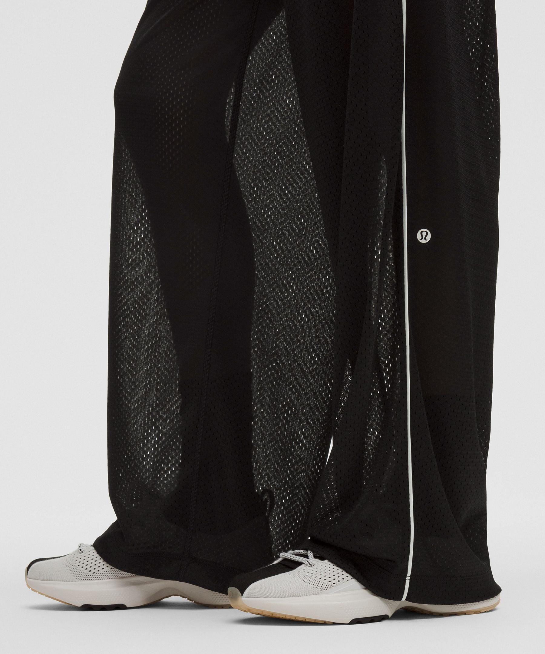 Mesh High-Rise Wide-Leg Training Pant