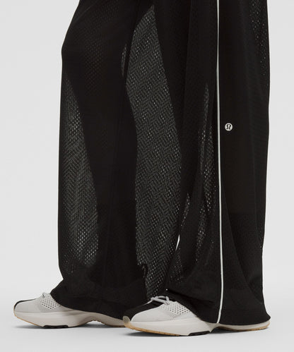 Mesh High-Rise Wide-Leg Training Pant