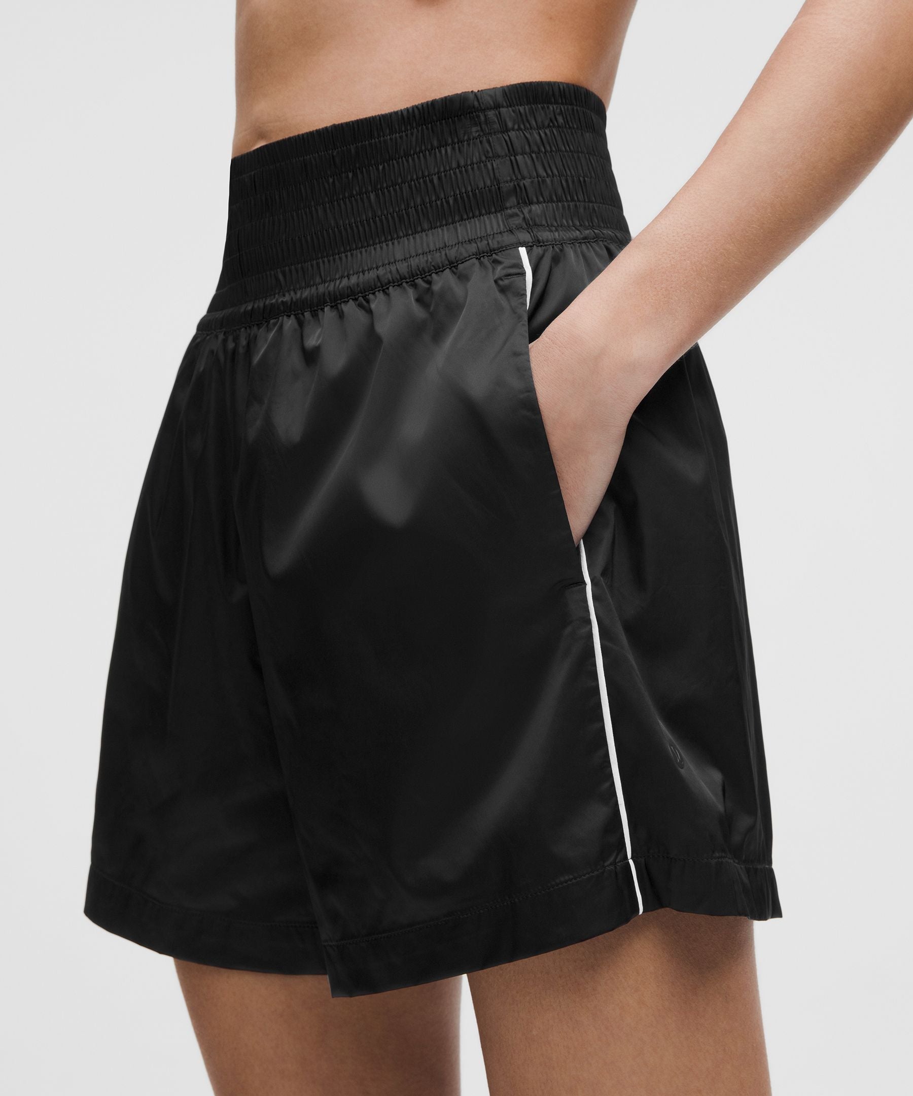 Stretch Satin Nylon Super-High-Rise Short 5"