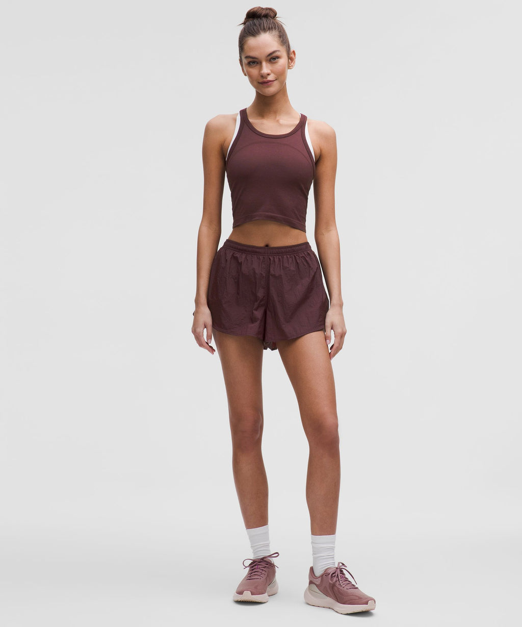 Dolphin-Hem Mid-Rise Running Short 3"