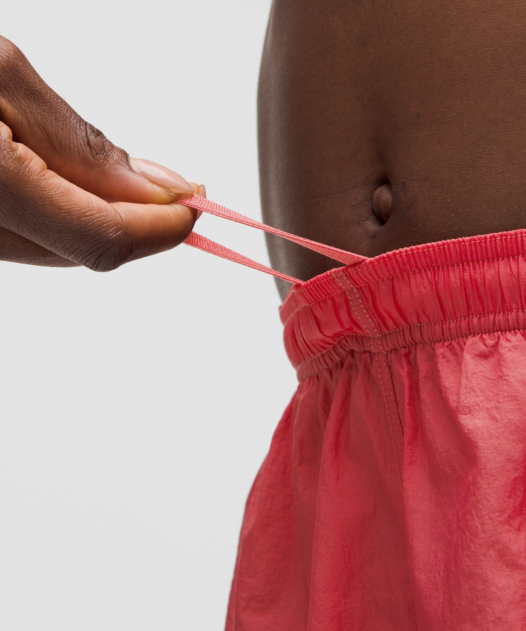 Dolphin-Hem Mid-Rise Running Short 3"