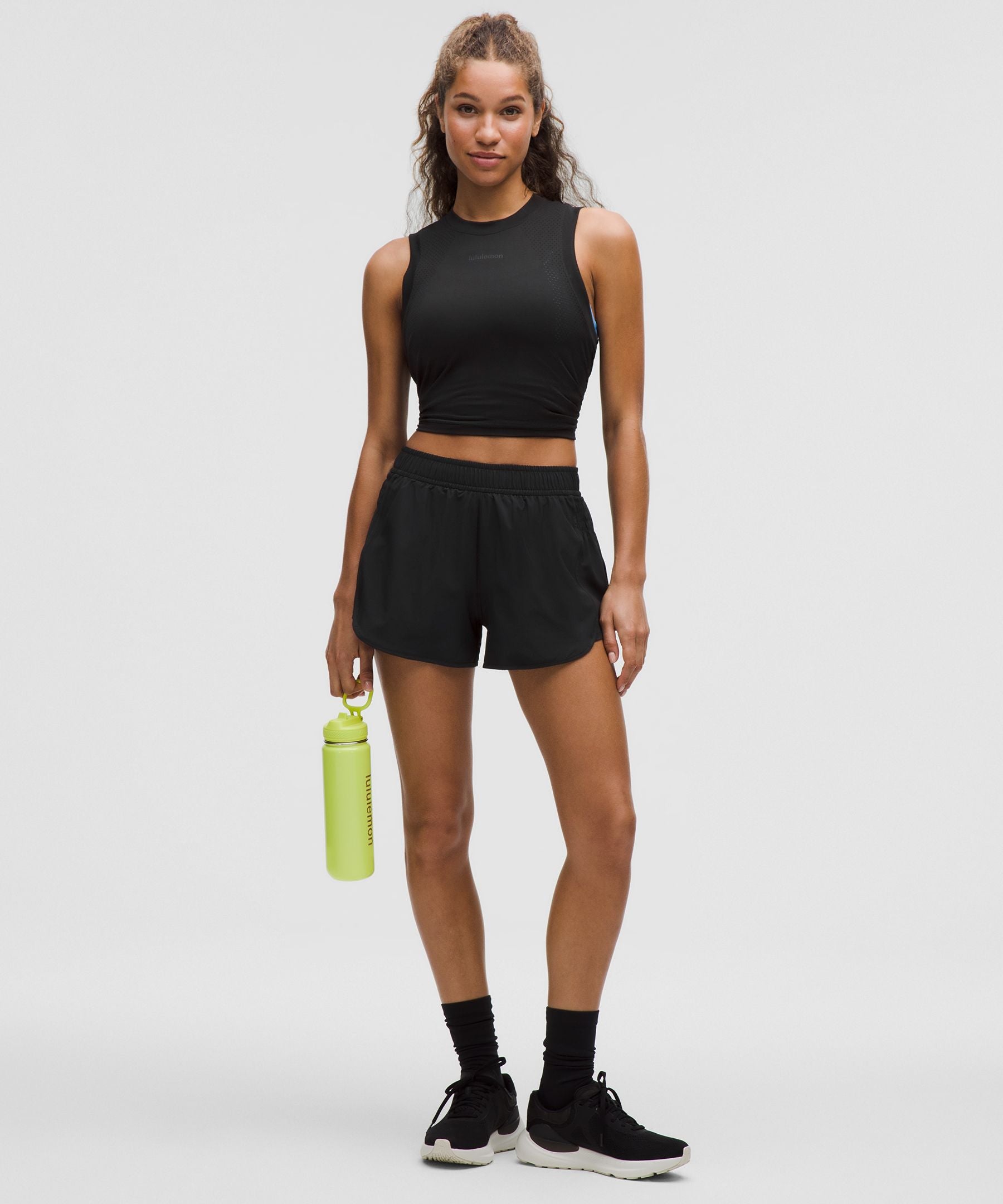 Ruched-Side High-Rise Short 3"