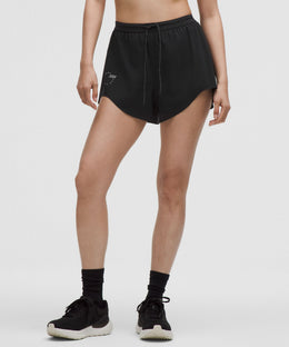 Mile Maker Run Crew Graphic Woven High-Rise Short 3