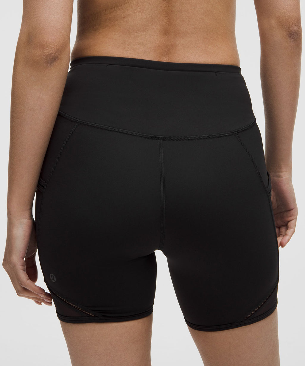 Fast and Free High-Rise Lace Trim Short 6" *5 Pocket