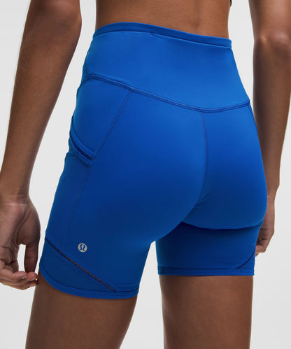 Fast and Free High-Rise Lace Trim Short 6" *5 Pocket