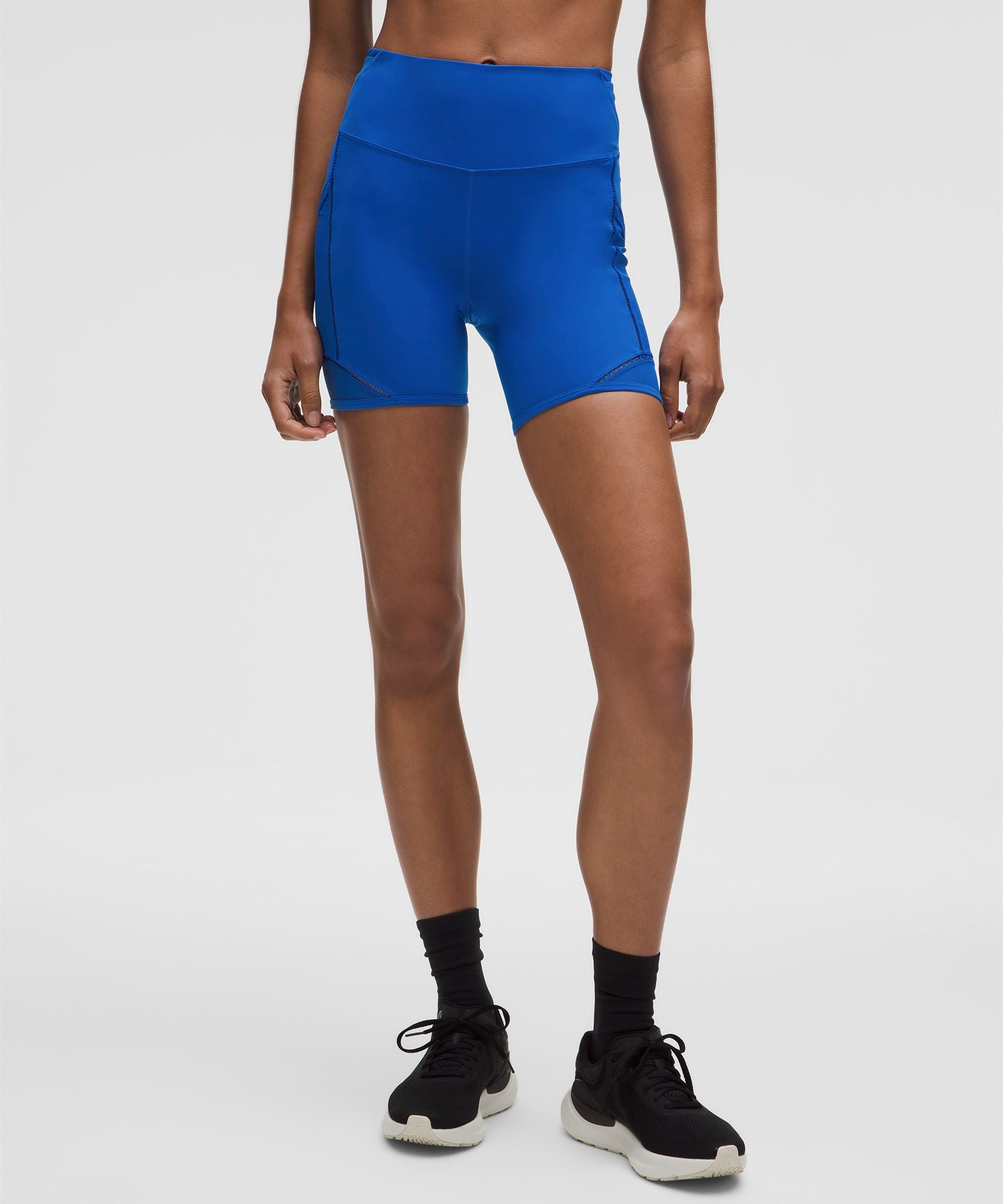 Fast and Free High-Rise Lace Trim Short 6" *5 Pocket