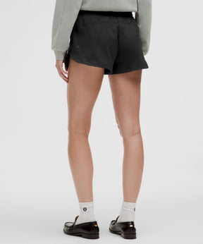Soft Jersey Mid-Rise Curved-Hem Short 3"