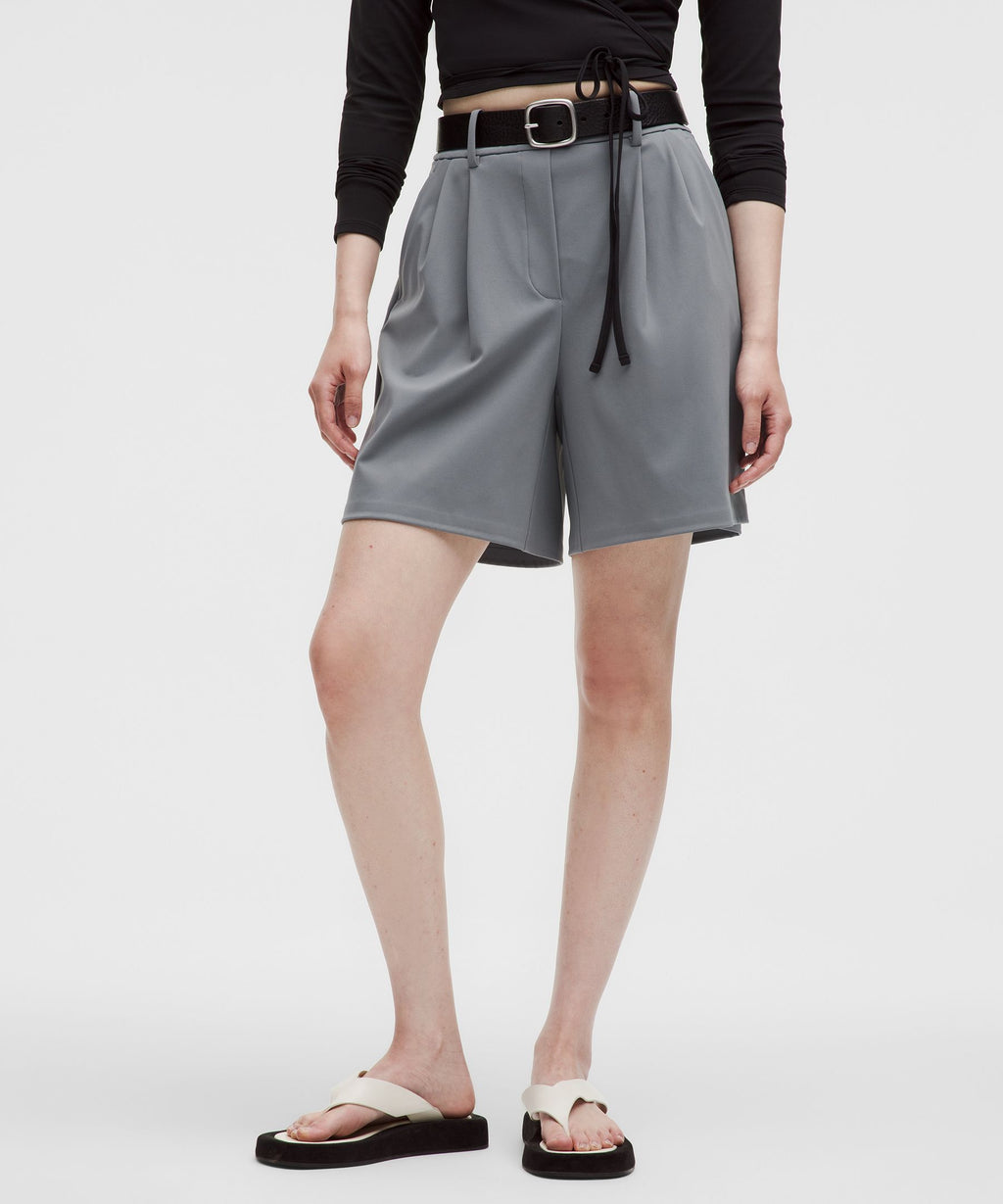 Daydrift Pleated High-Rise Short 7"
