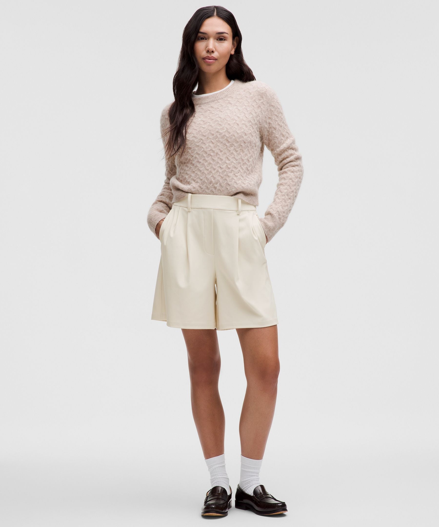 Daydrift Pleated High-Rise Short 7"