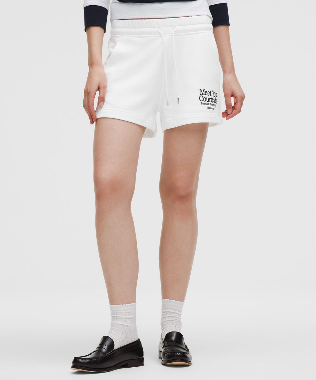 French Terry Mid-Rise Tennis Short *Graphic