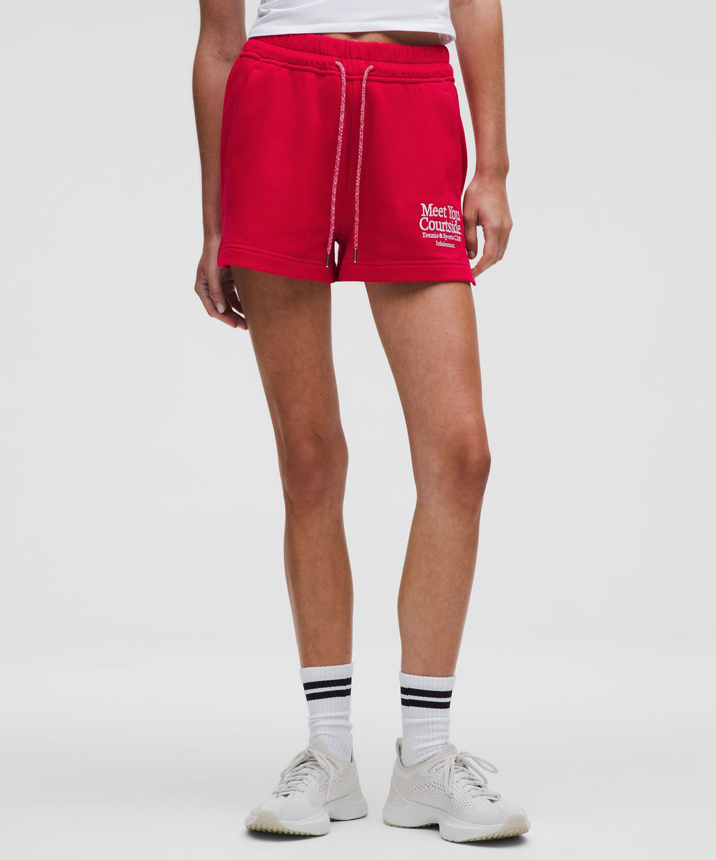 French Terry Mid-Rise Tennis Short *Graphic
