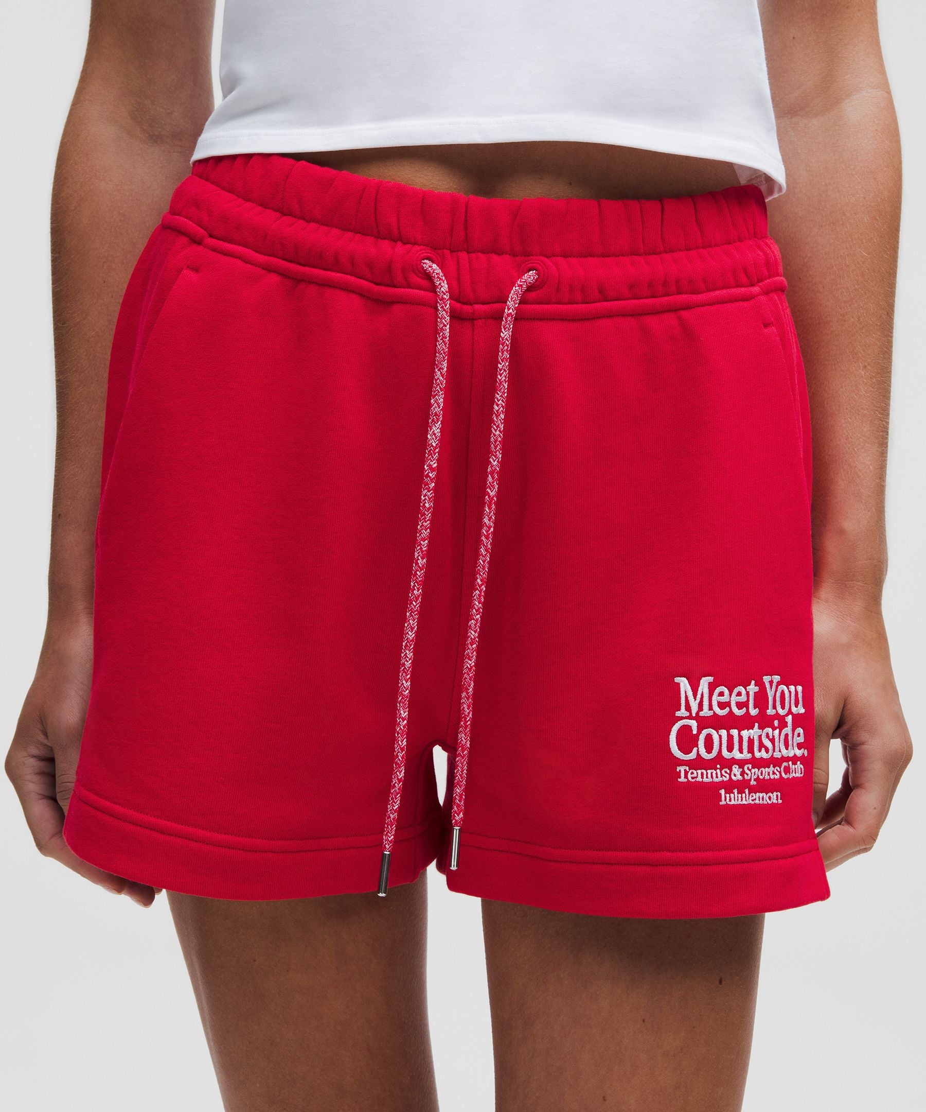 French Terry Mid-Rise Tennis Short *Graphic
