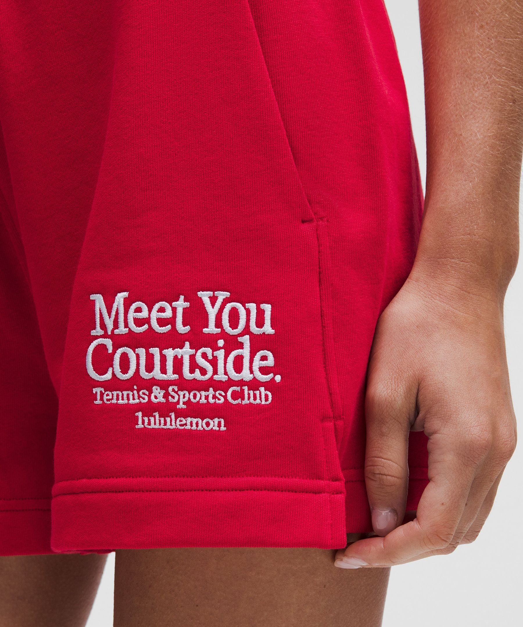 French Terry Mid-Rise Tennis Short *Graphic