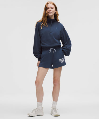French Terry Mid-Rise Tennis Short *Graphic