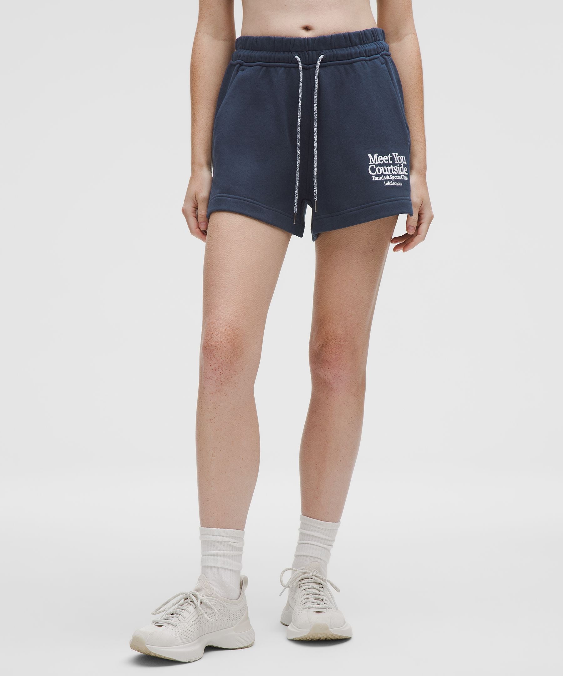 French Terry Mid-Rise Tennis Short *Graphic