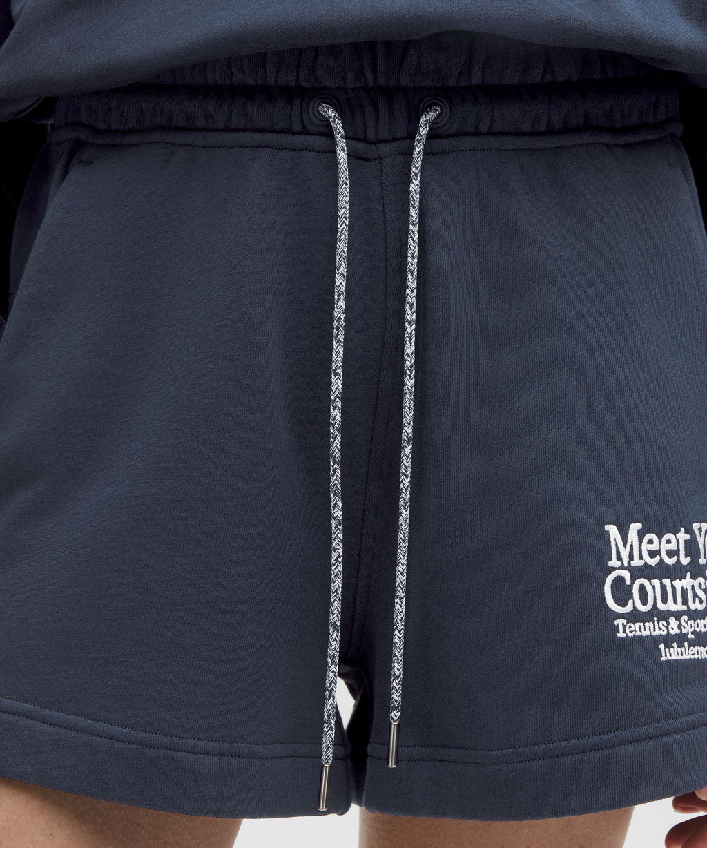 French Terry Mid-Rise Tennis Short *Graphic