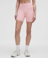 3D Jacquard Diamond Train High-Rise Short 6"