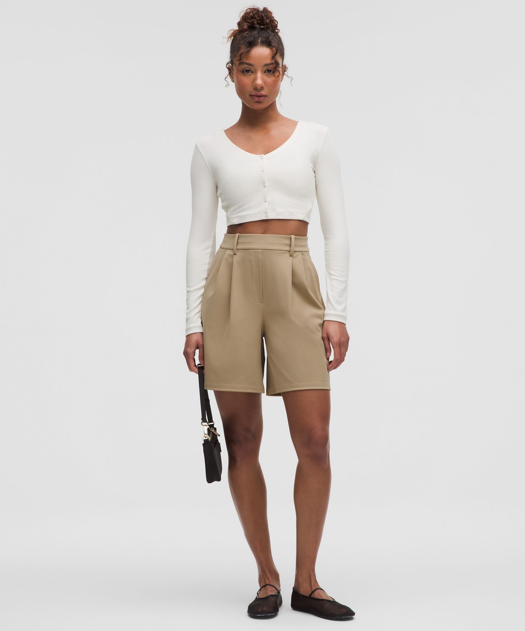 Daydrift Pleated High-Rise Short 7"