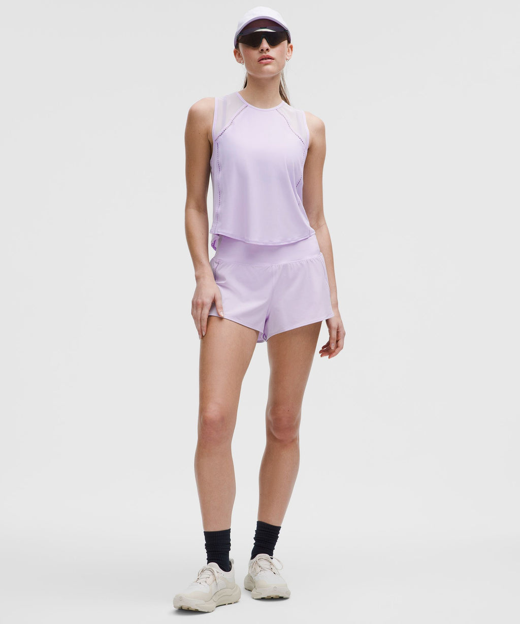 Speed Up High-Rise Mesh Vent Short 2.5" *Lace Trim