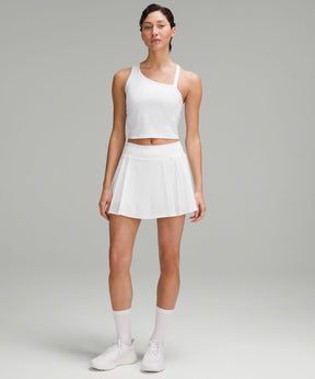 Side-Pleat High-Rise Tennis Skirt