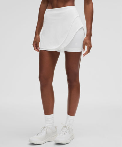 Asymmetrical Layered High-Rise Tennis Skirt