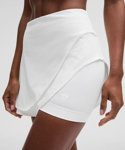 Asymmetrical Layered High-Rise Tennis Skirt
