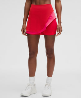 Asymmetrical Layered High-Rise Tennis Skirt