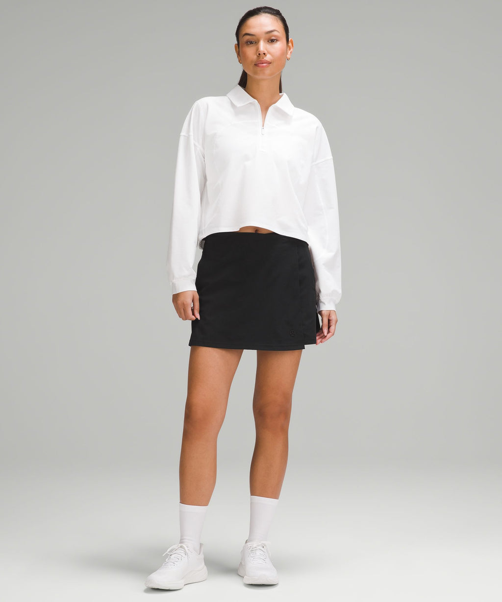 Wrap-Front Mid-Rise Golf Skirt