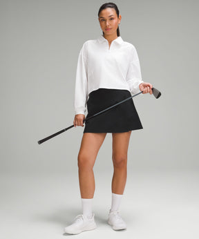 Wrap-Front Mid-Rise Golf Skirt